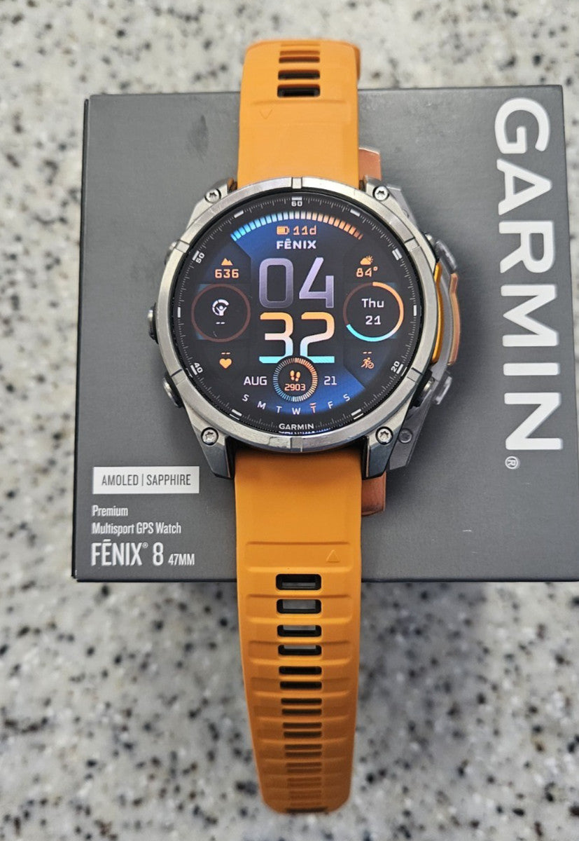 Garmin Fenix 8 AMOLED Sapphire Edition 47mm Titanium Excellent Cond. w/Extras
