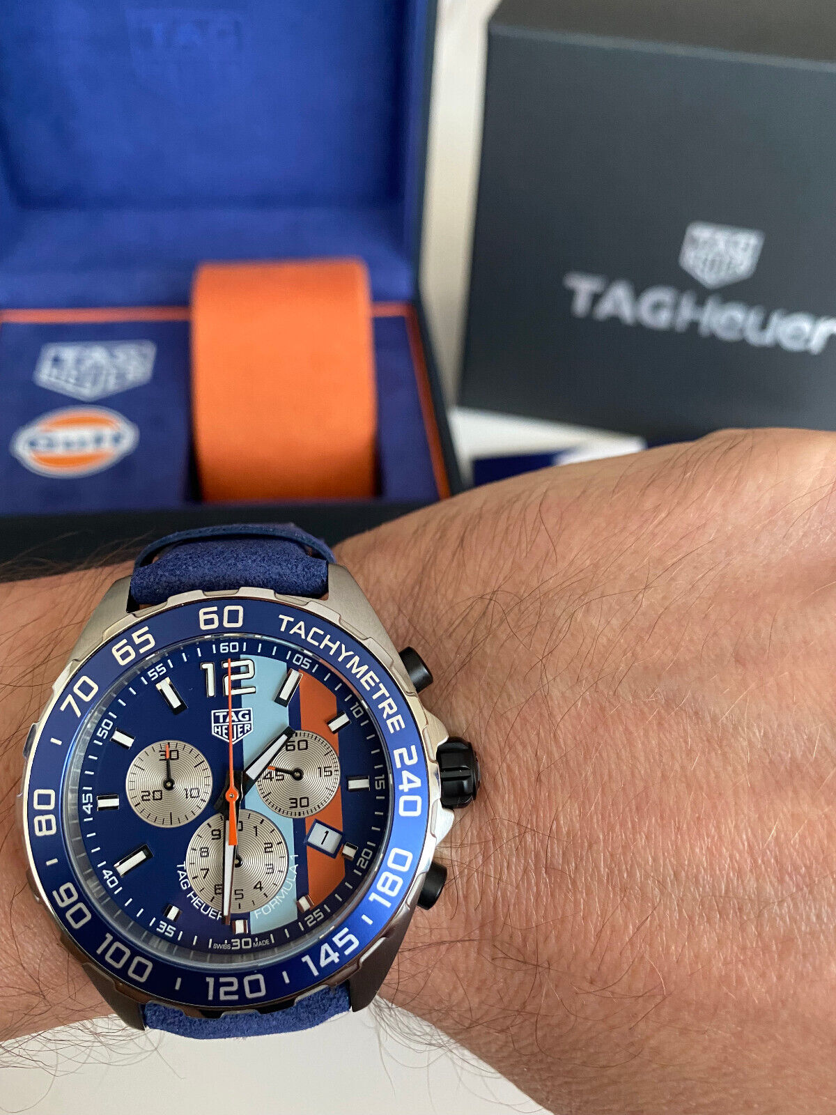 Tag Heuer Formula 1 Quartz Chronograph Gulf Men's Watch CAZ101N.FC8243