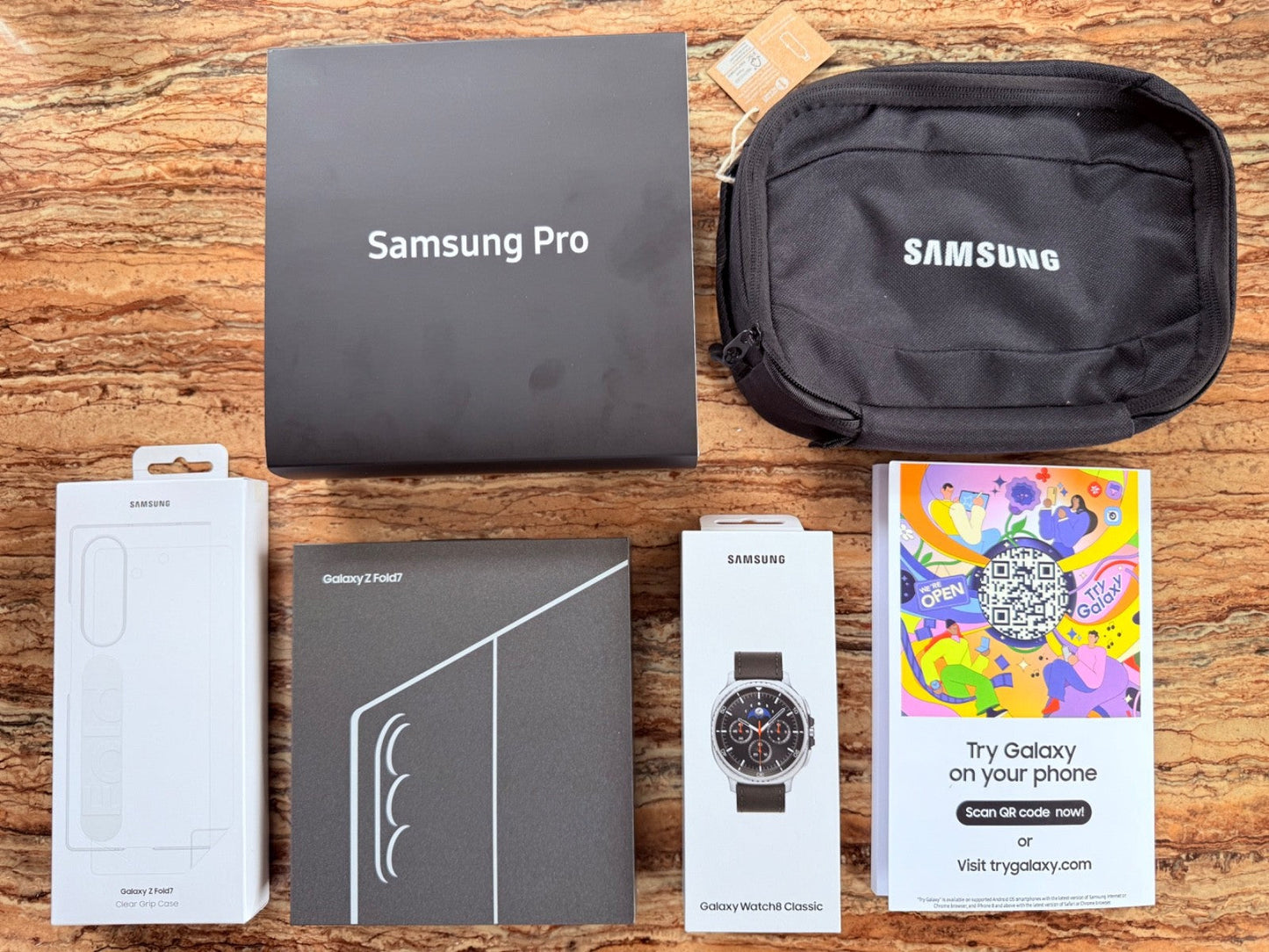 BRAND NEW Samsung GALAXY Z Fold 7 BLUE SHADOW & Watch 8 CLASSIC 46MM PRO BUNDLE unclocked