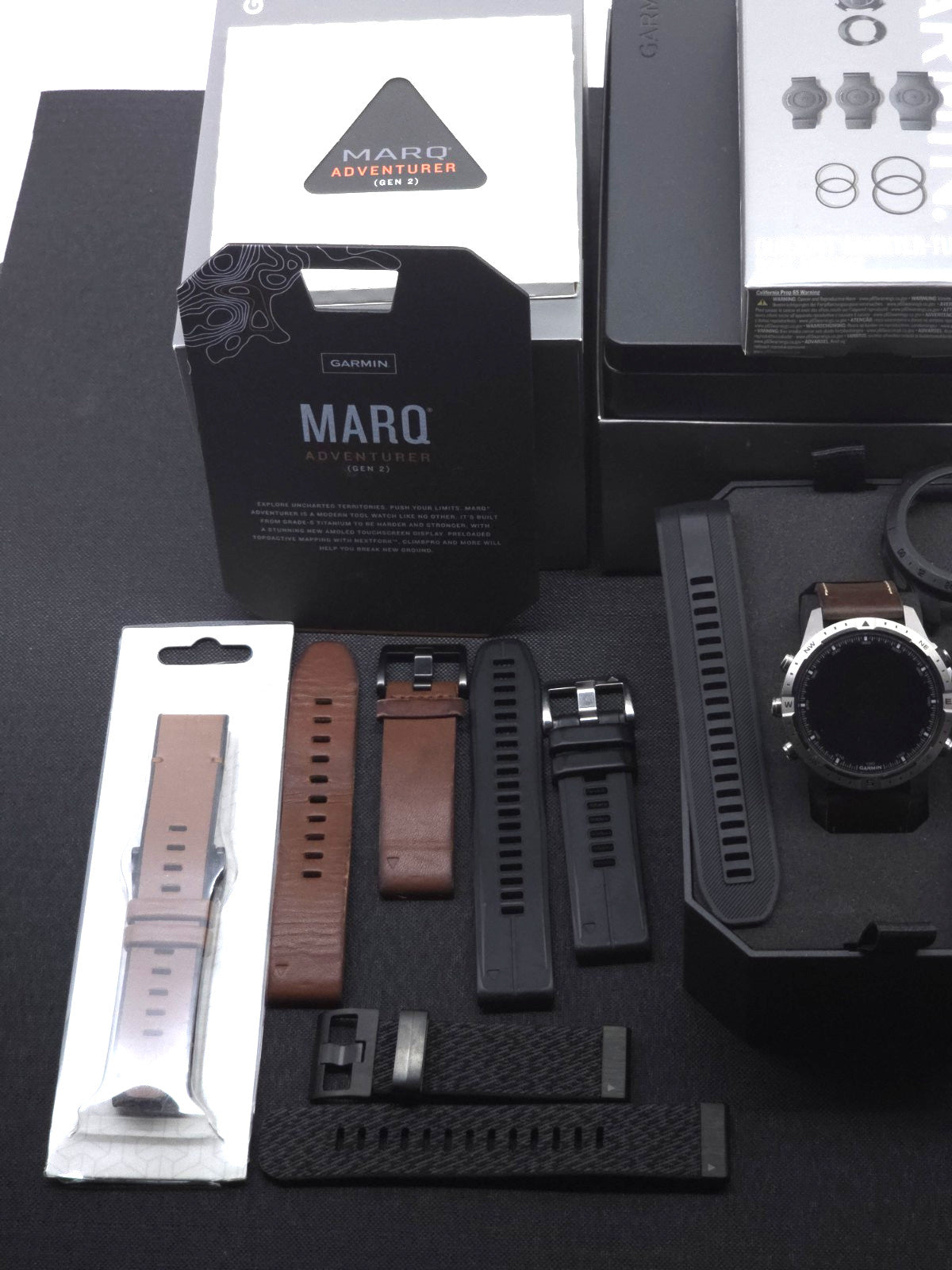 Garmin MARQ Adventurer Gen 2 Watch + 2x Titanium Bracelet Bundle + Extra Straps
