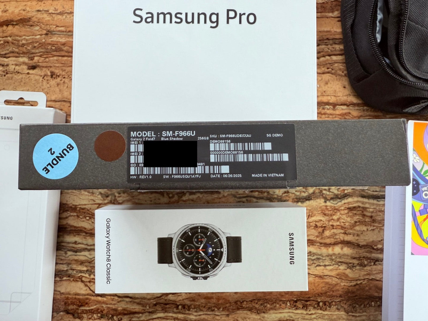 BRAND NEW Samsung GALAXY Z Fold 7 BLUE SHADOW & Watch 8 CLASSIC 46MM PRO BUNDLE unclocked