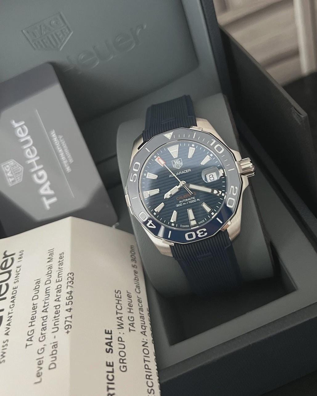 TAG Heuer Aquaracer 41mm , Automatic WAY211C.FT6155 Full set Unworn Receipt .