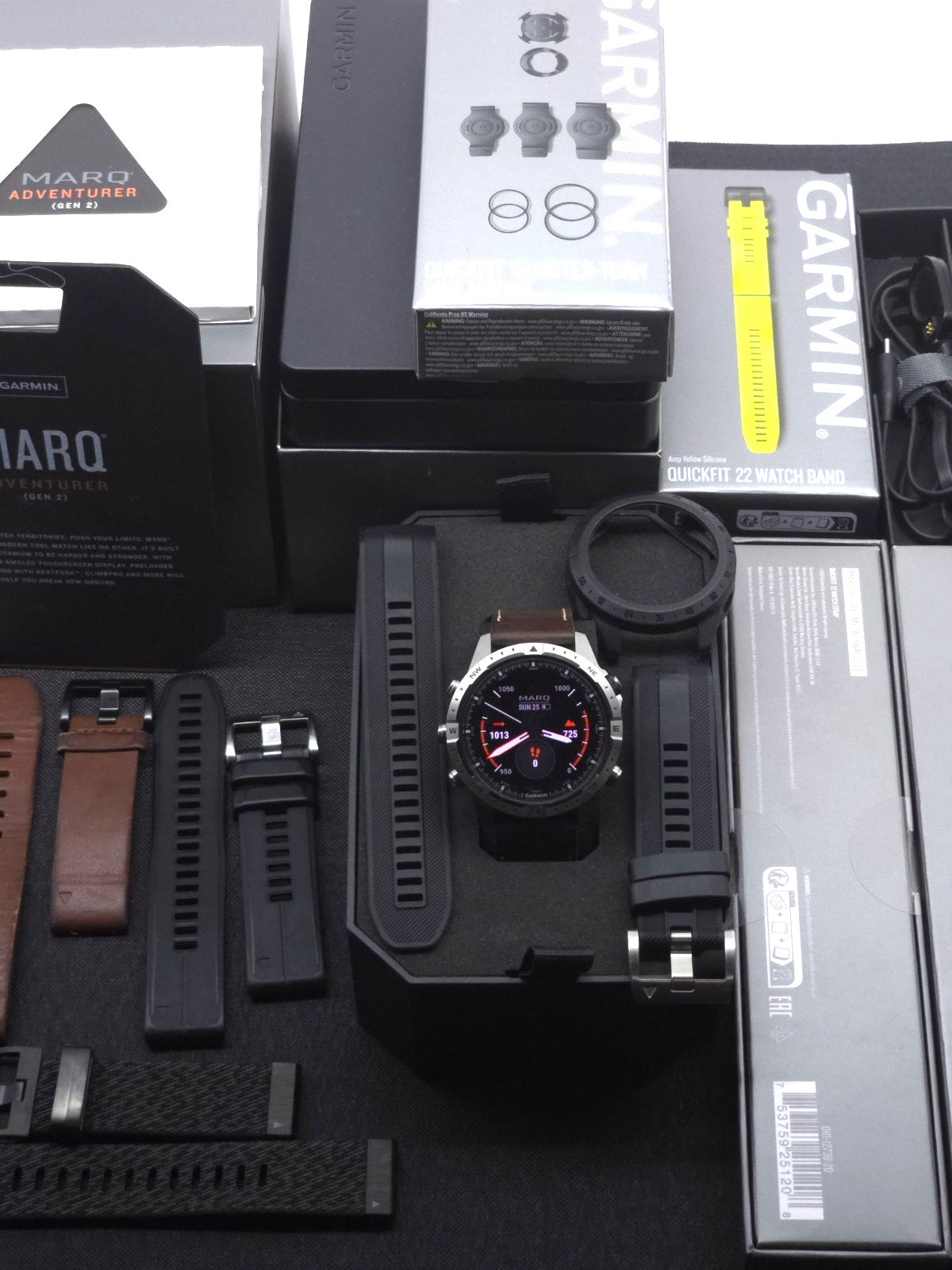 Garmin MARQ Adventurer Gen 2 Watch + 2x Titanium Bracelet Bundle + Extra Straps