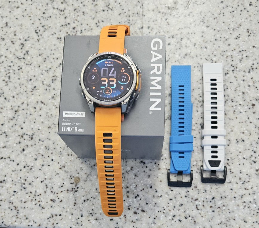 Garmin Fenix 8 AMOLED Sapphire Edition 47mm Titanium Excellent Cond. w/Extras