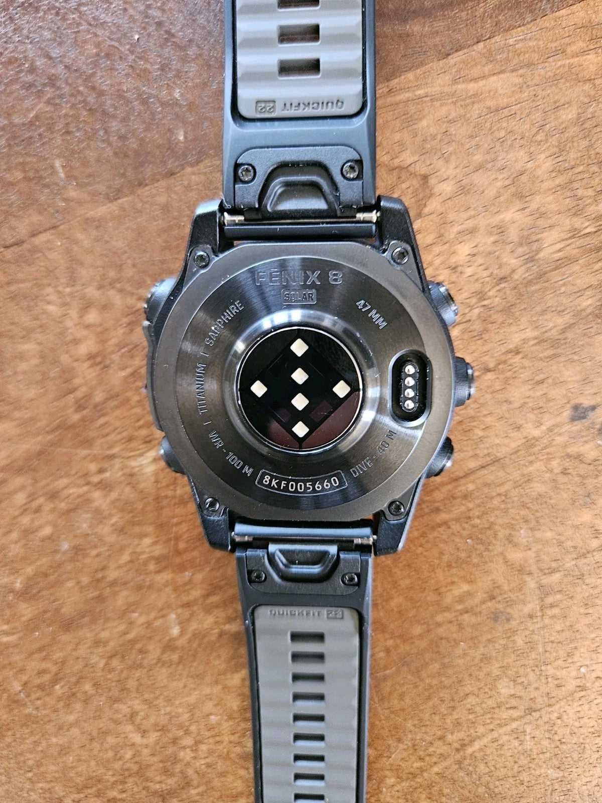 Garmin Fenix 8 Saphire Solar DLC Titanium Carbon Gray Watch 47mm With Extras