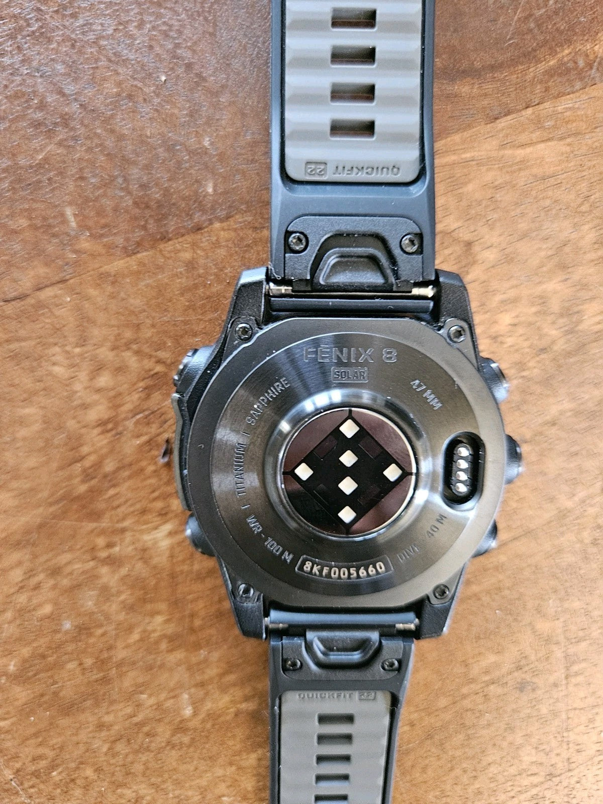 Garmin Fenix 8 Saphire Solar DLC Titanium Carbon Gray Watch 47mm With Extras