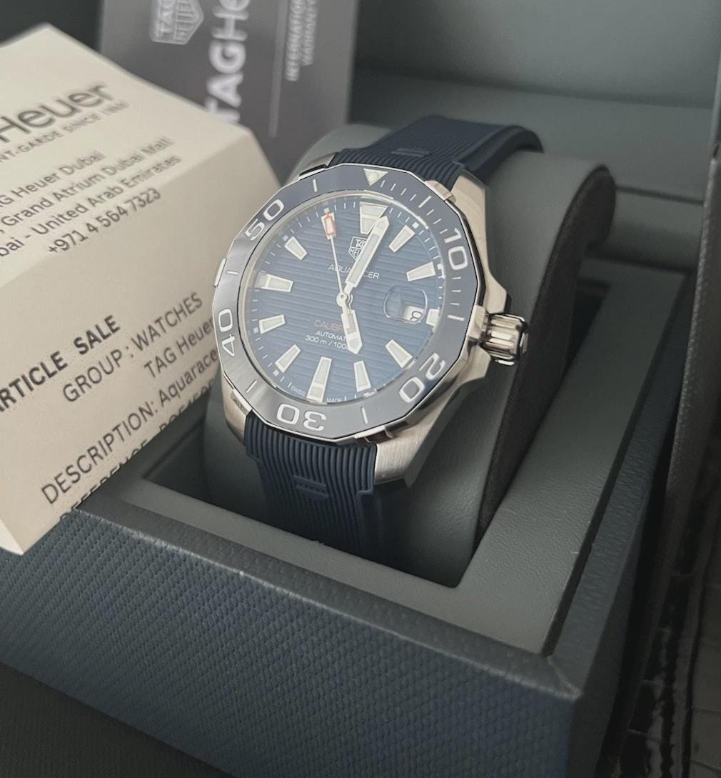 TAG Heuer Aquaracer 41mm , Automatic WAY211C.FT6155 Full set Unworn Receipt .
