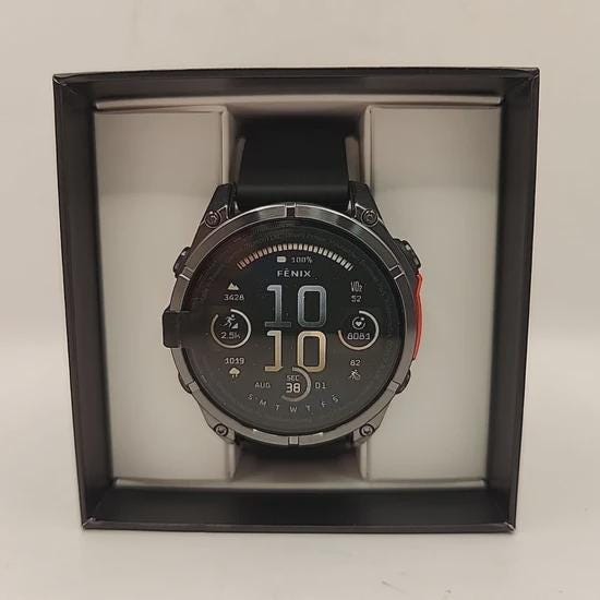 garmin fenix 8 47mm amoled slate gray black silicone band gps multisport smartwatch
