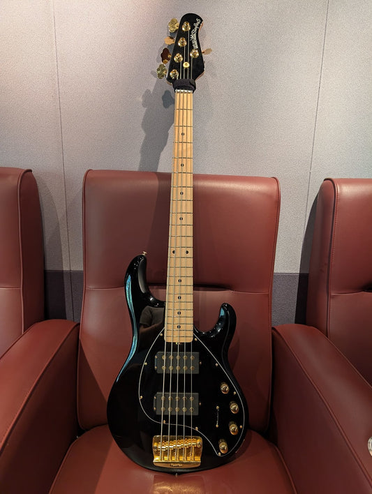 Ernie Ball Music Man StingRay 5 HH with Maple Fretboard 2013 Black with Golden Hardware