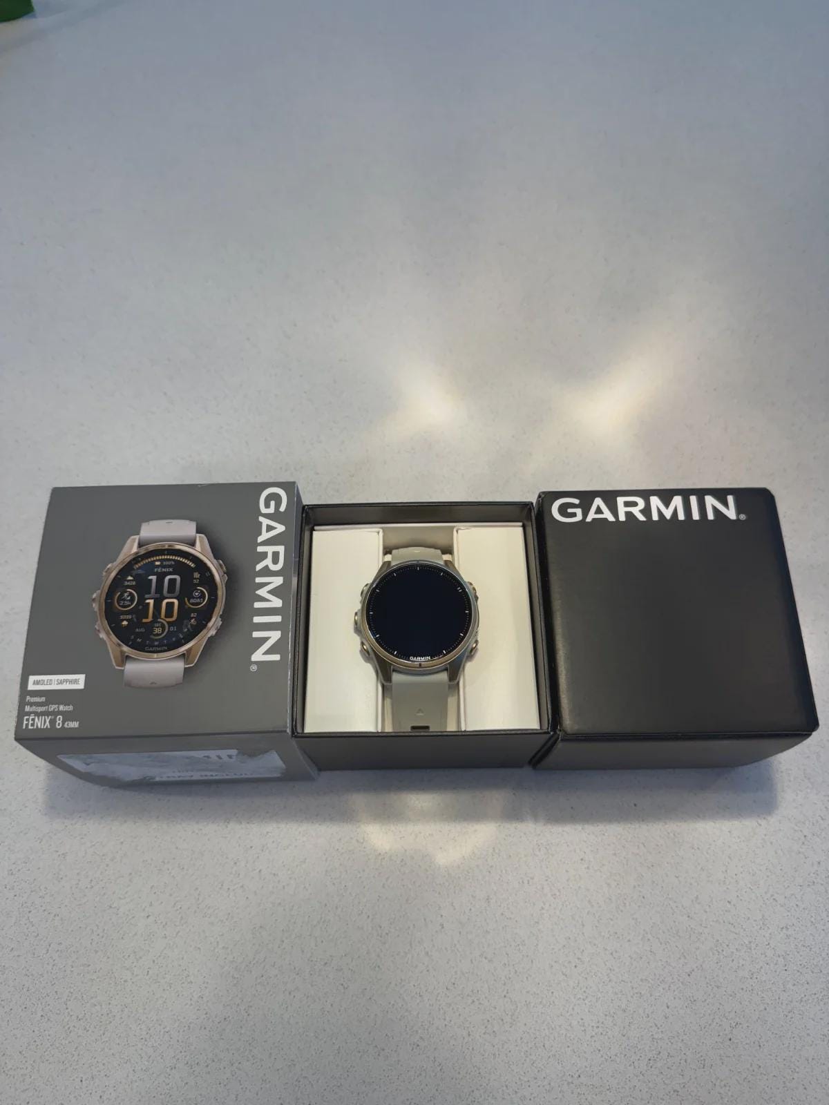 garmin fenix 8 amoled sapphire 43 mm compact rugged multisport gps smartwatch with speaker & mic