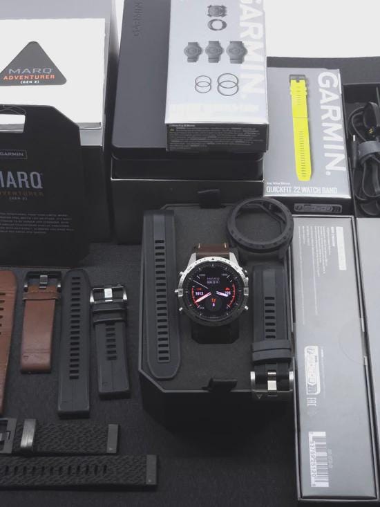 garmin marq adventurer gen 2 titanium bundle extra straps premium gps smartwatch