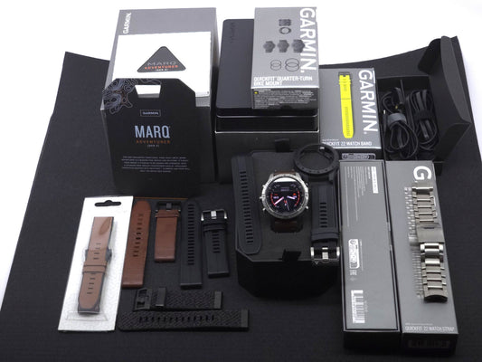 Garmin MARQ Adventurer Gen 2 Watch + 2x Titanium Bracelet Bundle + Extra Straps