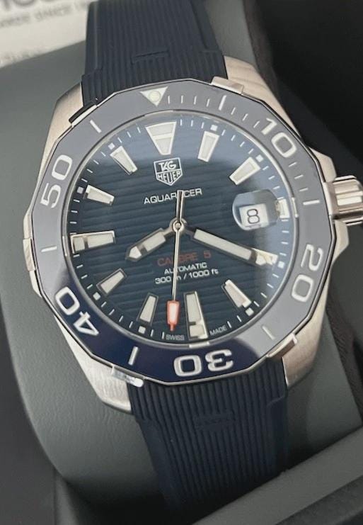 TAG Heuer Aquaracer 41mm , Automatic WAY211C.FT6155 Full set Unworn Receipt .