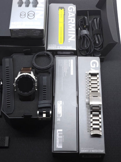 Garmin MARQ Adventurer Gen 2 Watch + 2x Titanium Bracelet Bundle + Extra Straps