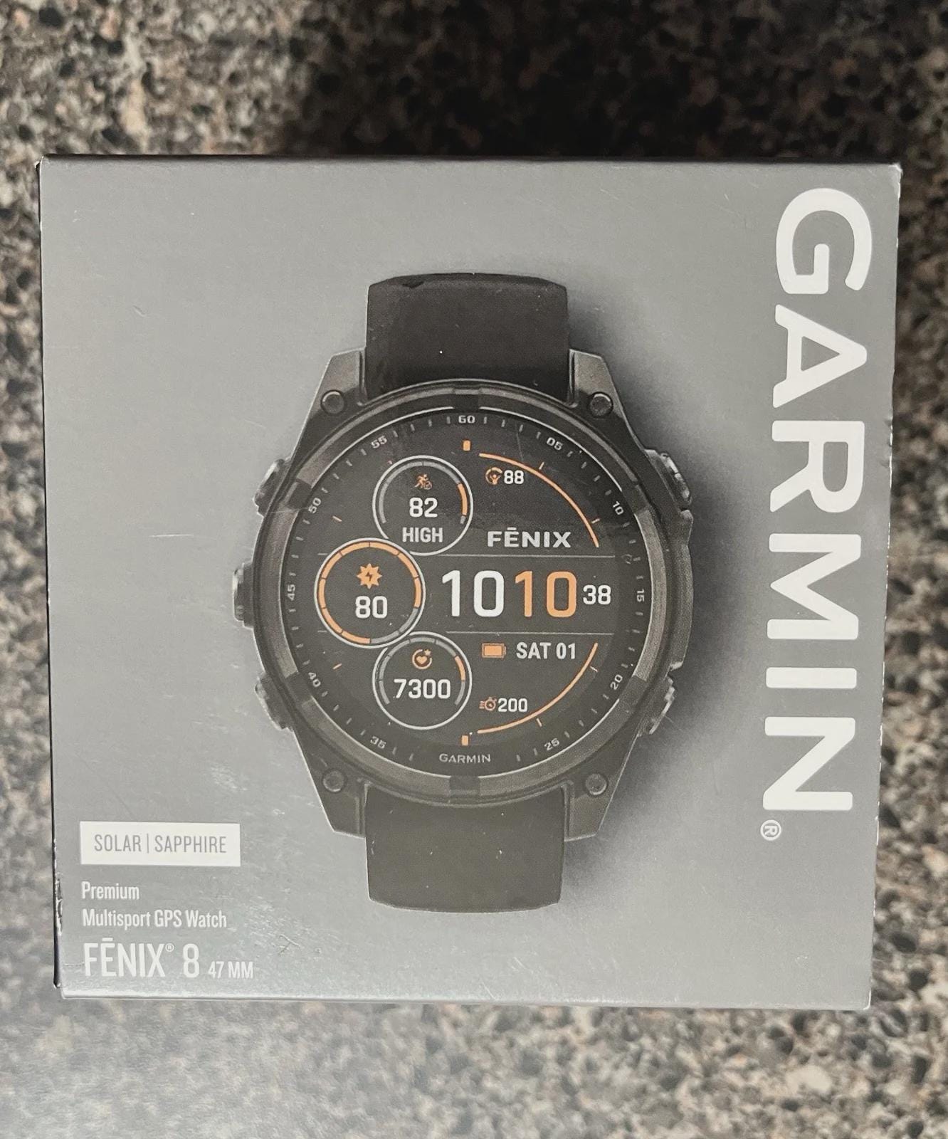 garmin fenix 8 solar sapphire 47mm gps multisport smartwatch long battery life rugged outdoor watch premium design
