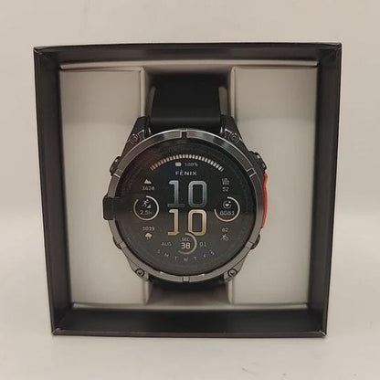 garmin fenix 8 47mm amoled slate gray black silicone band gps multisport smartwatch